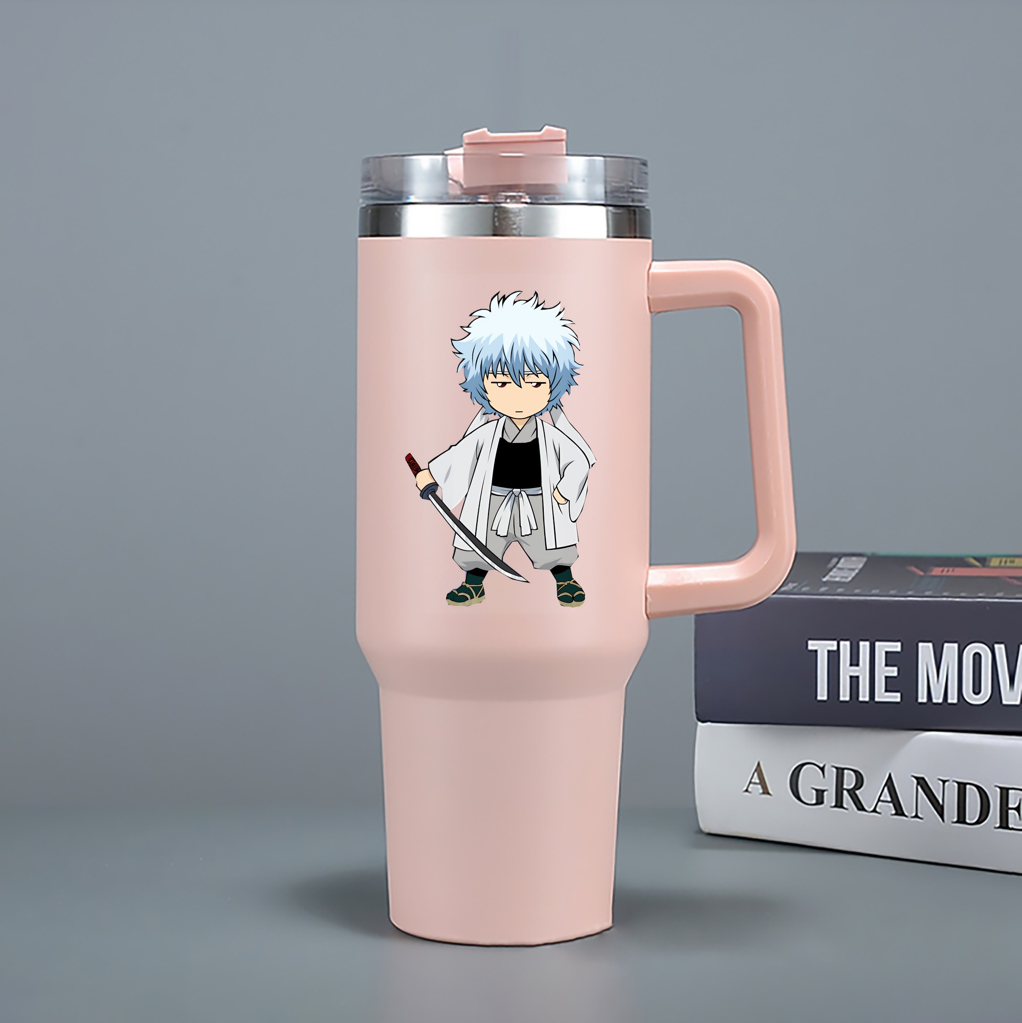 （画像用） ぎんたま 坂田銀時（さかたぎんとき） 神楽 志村新八（しむら しんぱち） GINTAMA Sakata Gintoki Kagura Shimura Shinpachi 1200mL車用タンブラー（カラープリント）